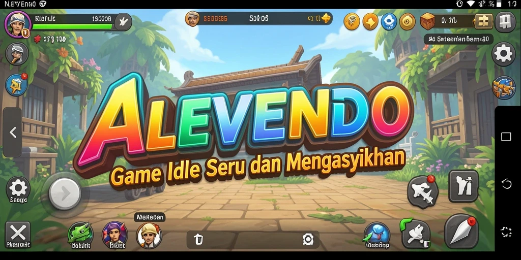 Tampilan gameplay menarik dari ALEVENDO yang menunjukkan berbagai karakter dan interaksi.