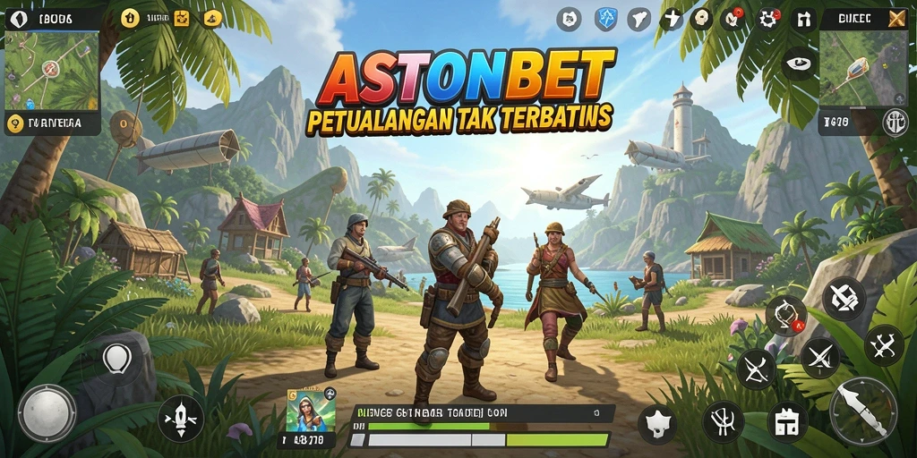 Screenshot dari gameplay ASTONBET menampilkan eksplorasi dunia terbuka yang luas.