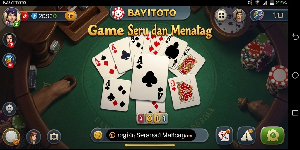 Tampilan gameplay seru dari aplikasi BAYITOTO domino.