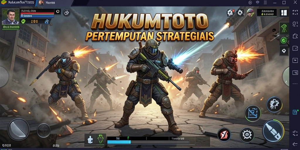 Gameplay seru HUKUMTOTO dalam aksi pertempuran MOBA.