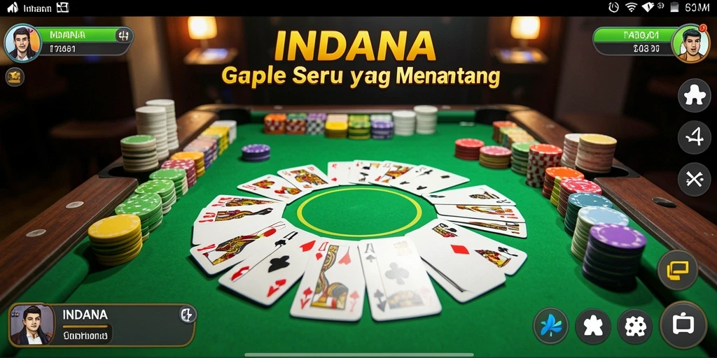 Gameplay seru Gaple di INDAAA dengan teman-teman.