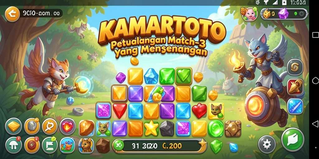 Screenshot dari gameplay KAMARTOTO yang seru dan penuh tantangan.