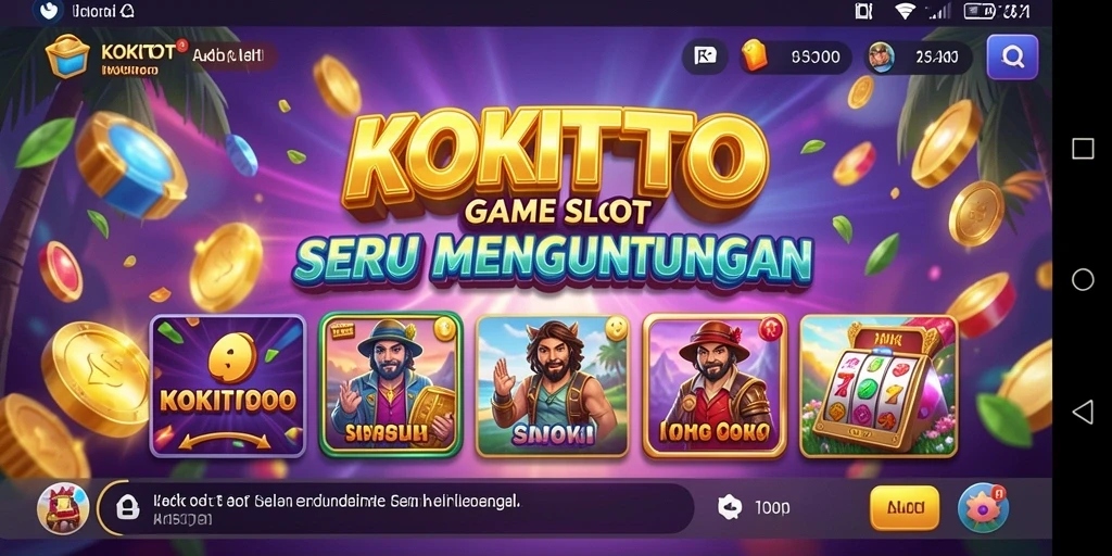 Screenshot permainan slot KOKITOTO dengan tampilan menarik.