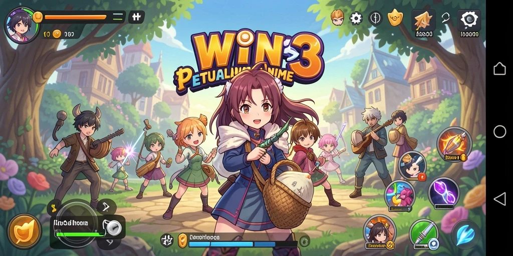 Screenshot menunjukkan momen seru dalam game Anime.