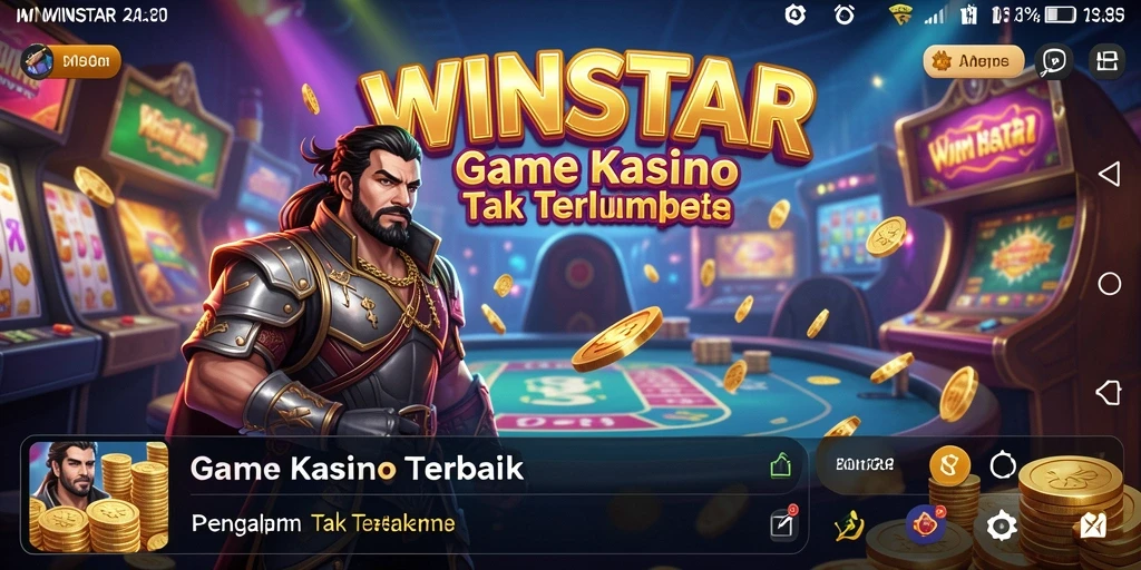 Tangkapan layar gameplay WINSTAR yang menampilkan suasana Kasino yang menarik.